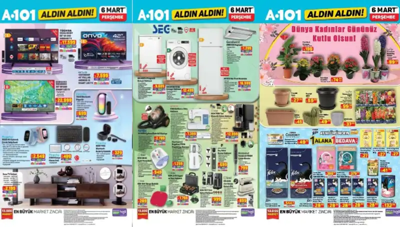 A101 6 Mart Aktüel Ürünler: Elektrikli Süpürge, Televizyon Ünitesi ve Daha Fazlası!