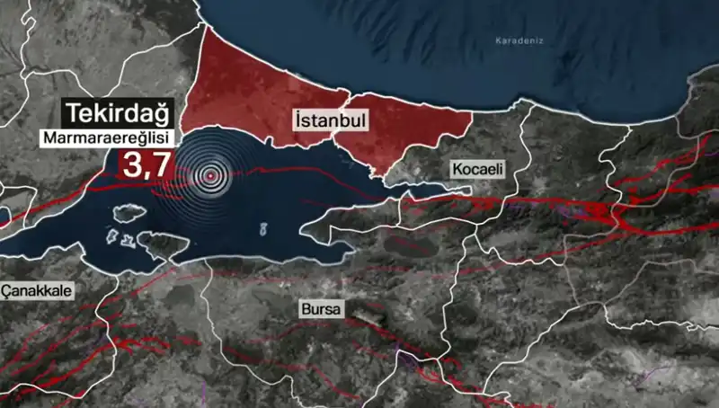 Marmara Denizi'nde Bir Gelişme: 3,7 Büyüklüğünde Deprem İle Uyanıldı